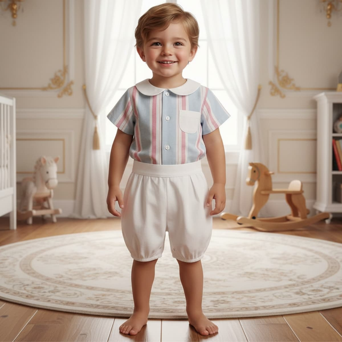 Conjunto Niño Pantalón Mar de Algodón Dulce de Fresa
