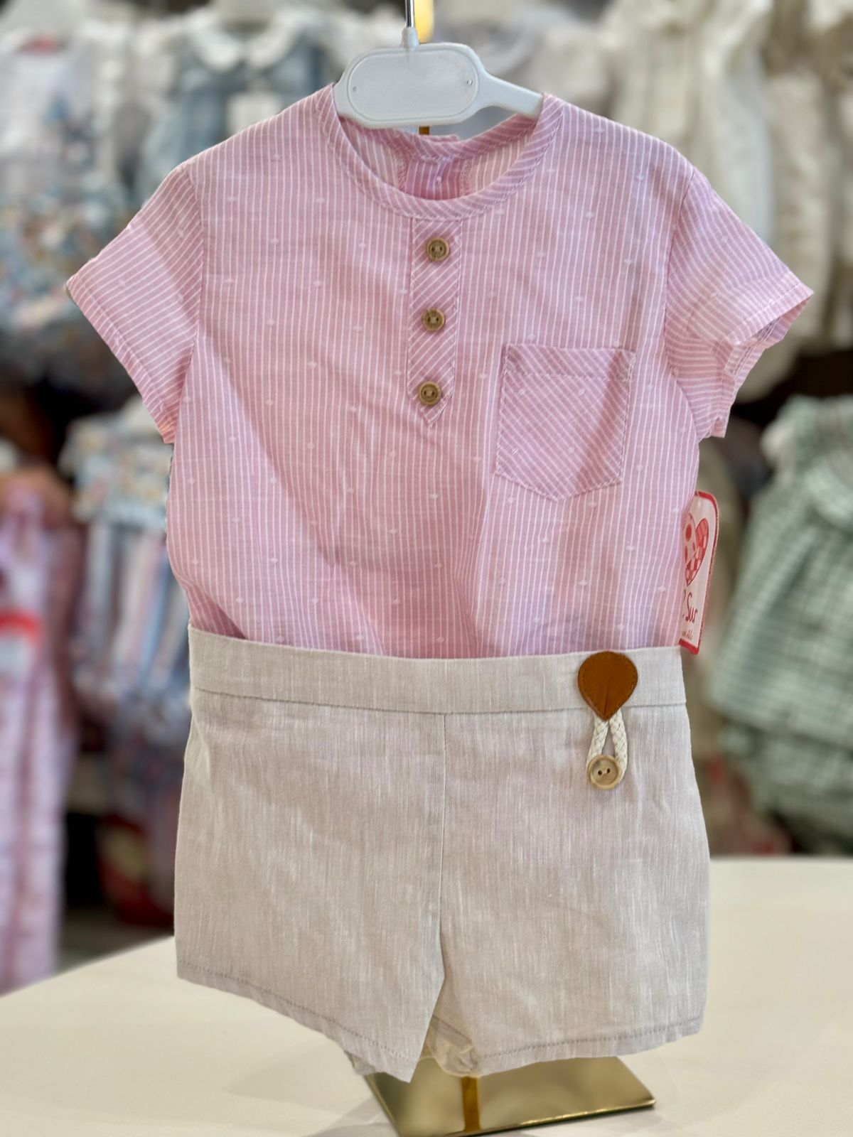 CONJUNTO BEBE PALMA ROSA