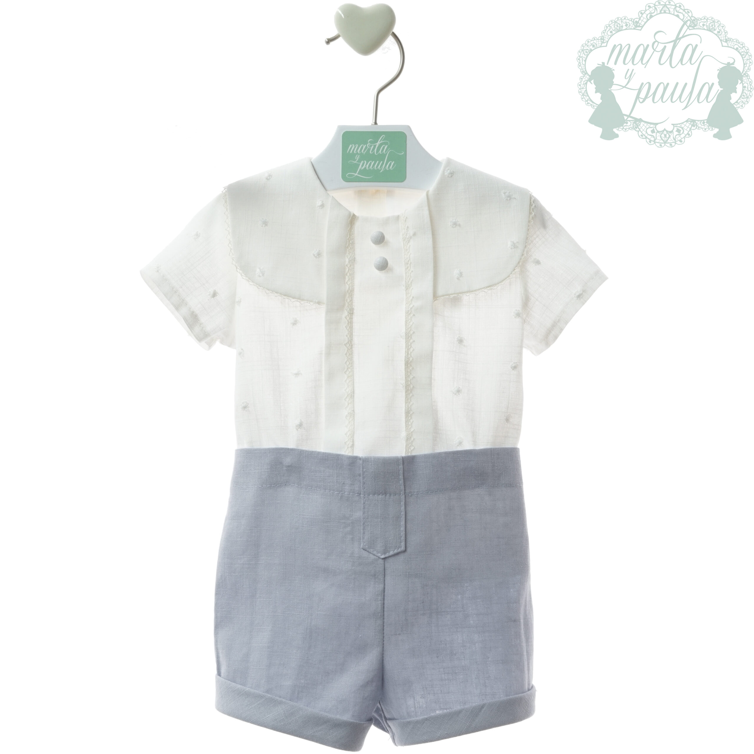 Conjunto Chowa Celeste empolvado