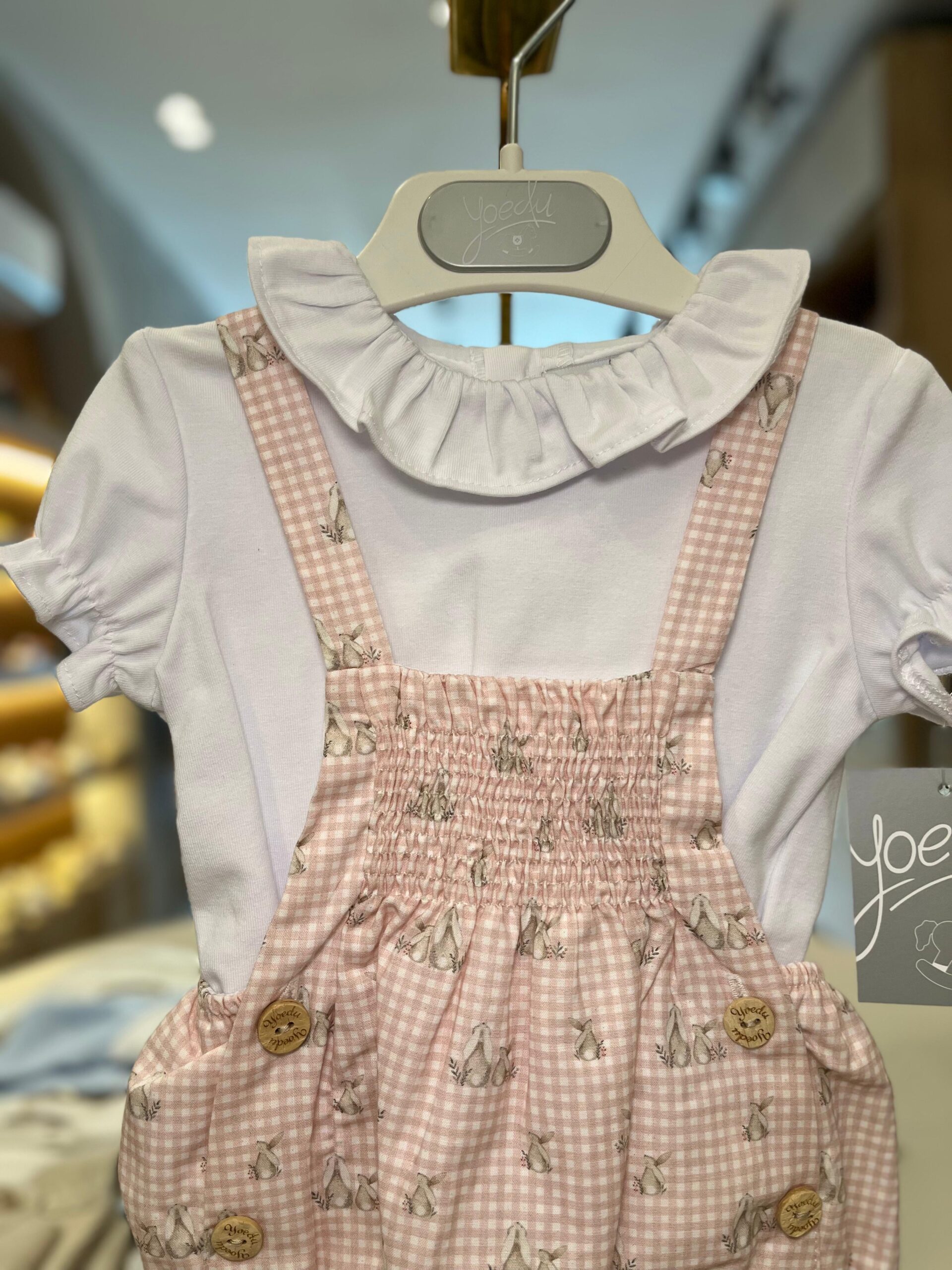 Conjunto ranita Arcilla Rosa empolvado