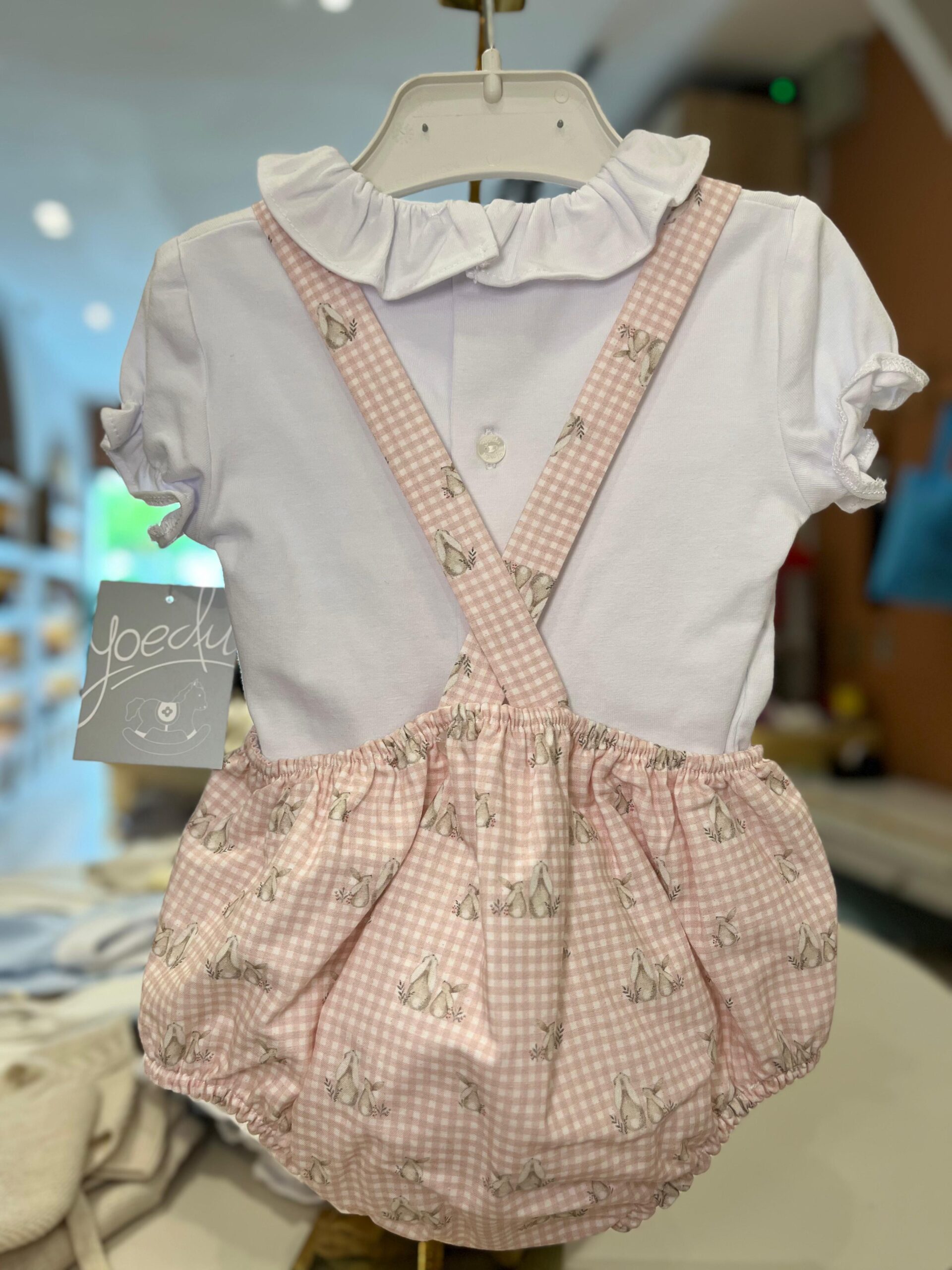 Conjunto ranita Arcilla Rosa empolvado