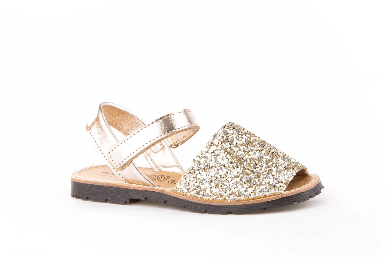 MENORQUINA VELCRO PLATINO GLITTER