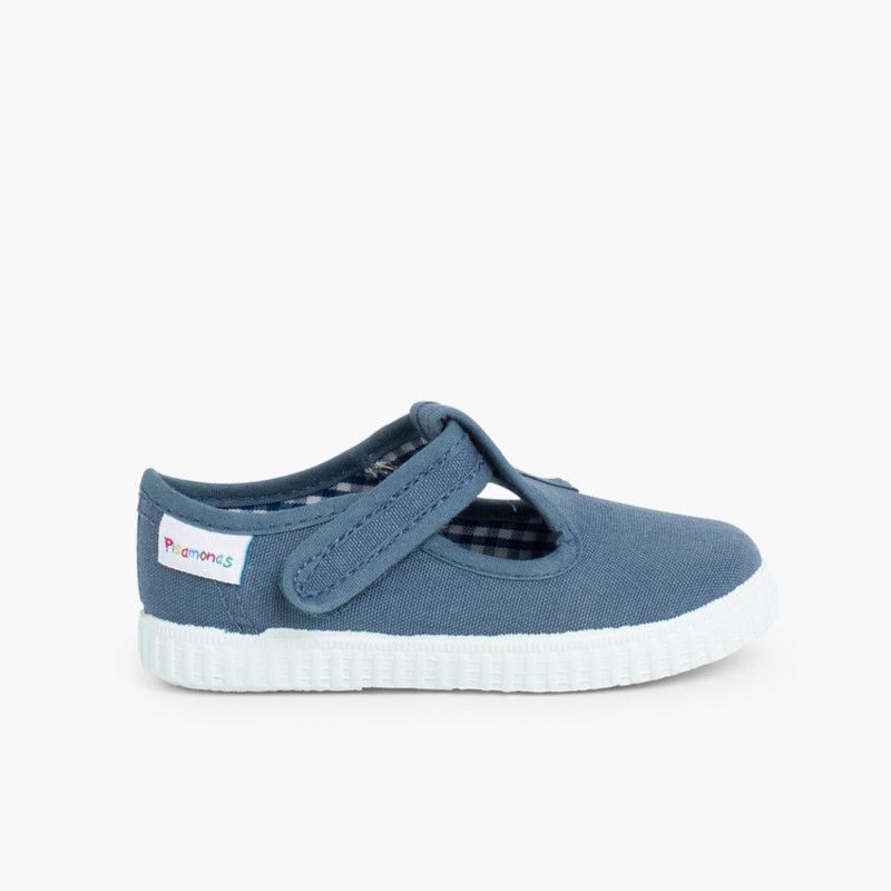 pepitos niños cinta adhesiva tipo zapatilla azul jeans