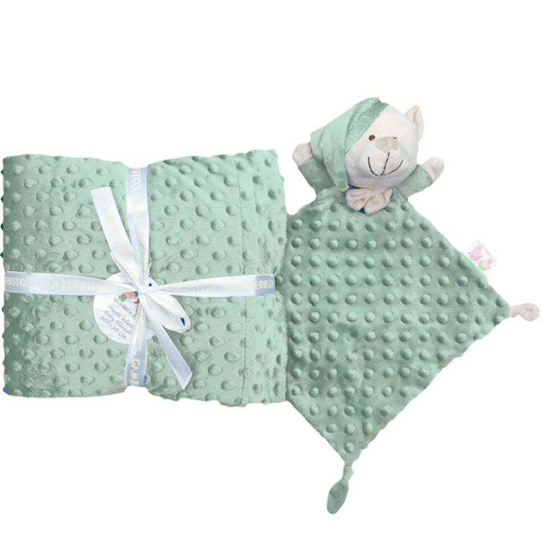 Manta con DouDou OSO VERDE