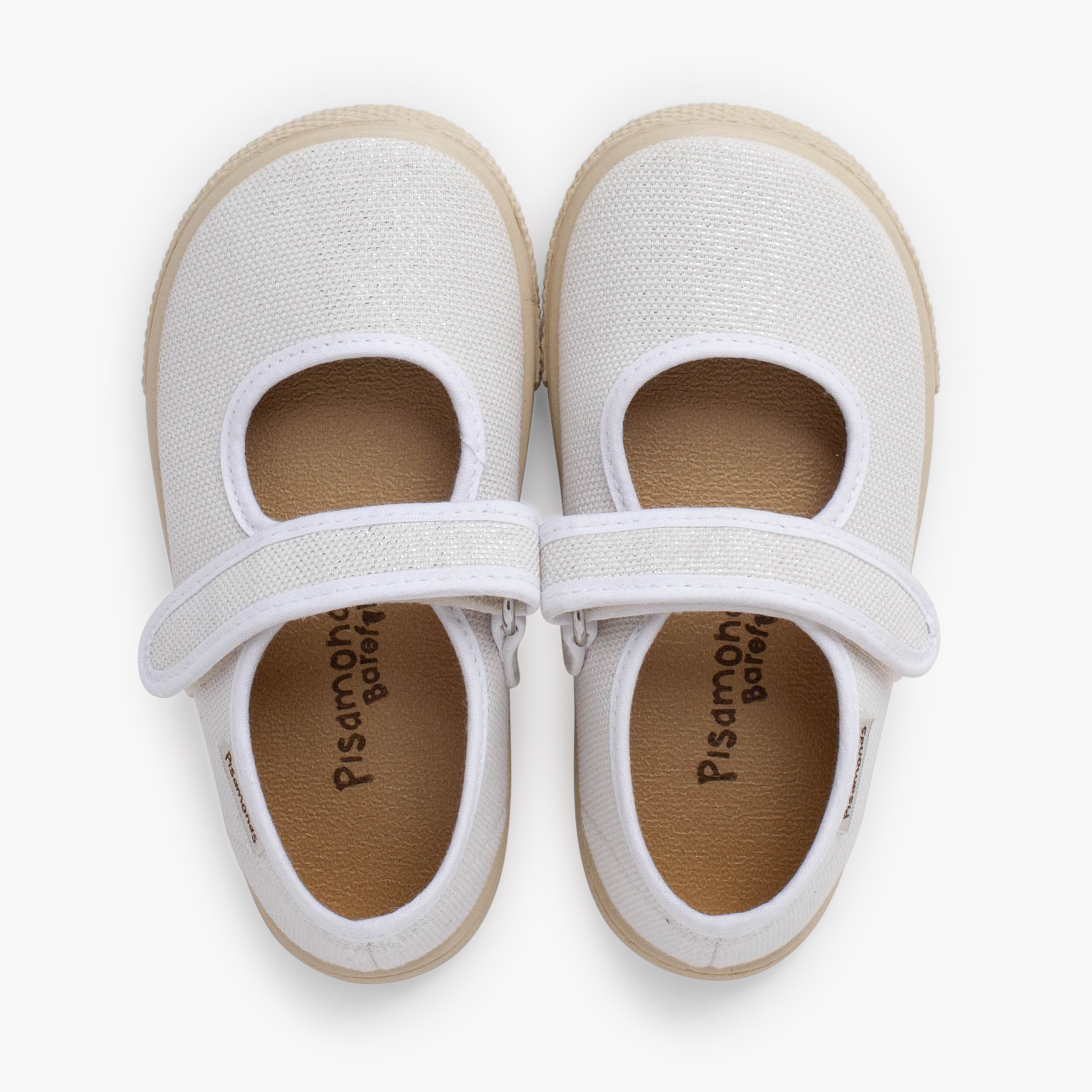 merceditas barefoot niña brillo BLANCO