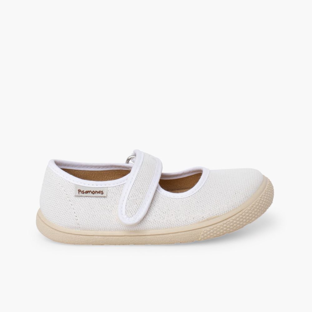 merceditas barefoot niña brillo BLANCO