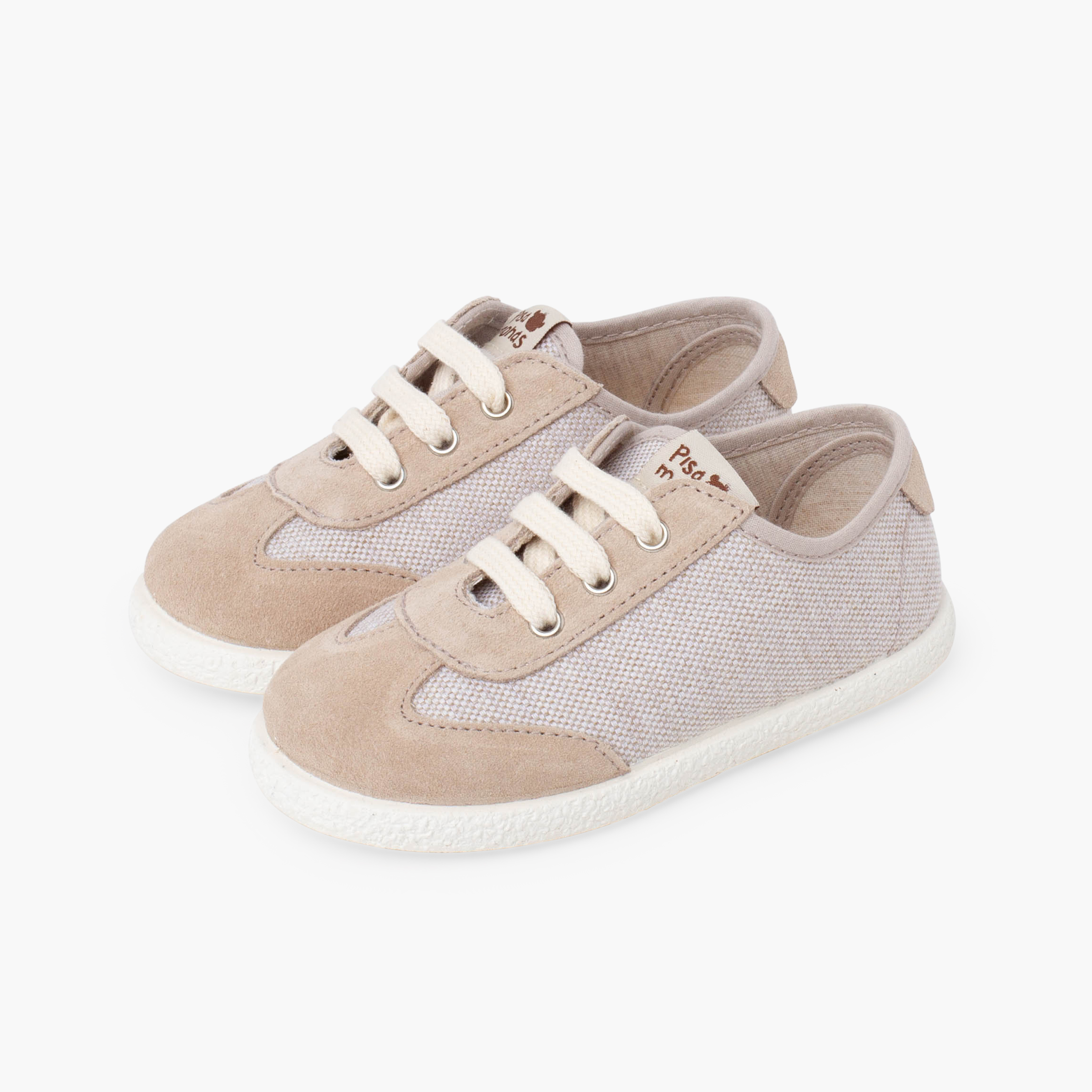 TENIS combinadOS serraje cordones beige
