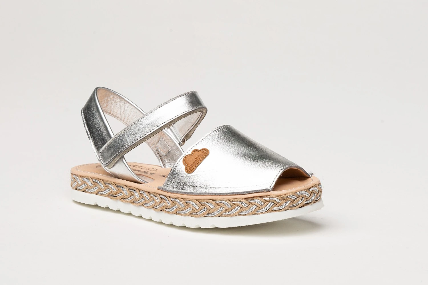 MENORQUINA VELCRO METALIZADA GEL-MEMORY FOAM PLATA