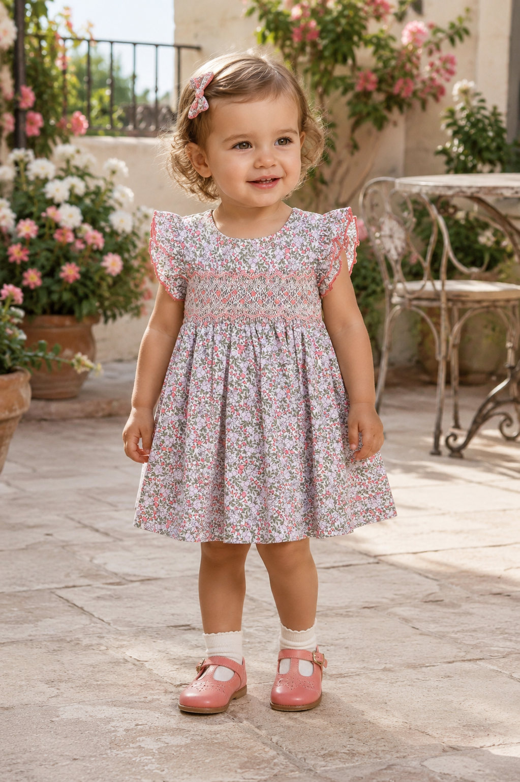 Vestido NIDO DE ABEJA FUCSIA
