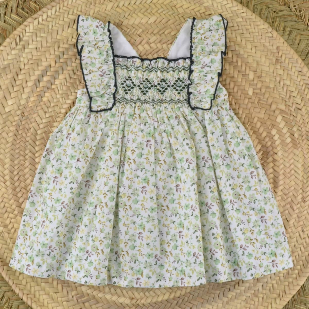 Vestido VERDE NIDO DE ABEJA MARIA