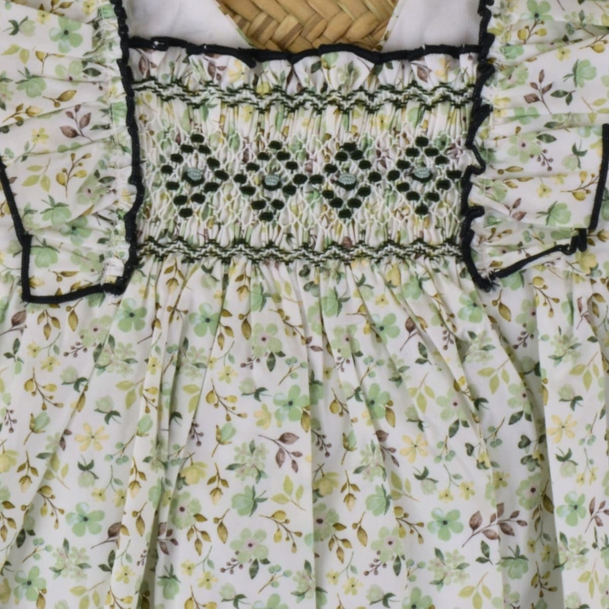 Vestido VERDE NIDO DE ABEJA MARIA