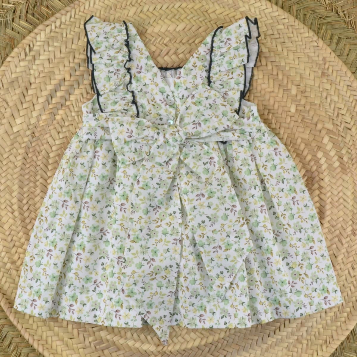 Vestido VERDE NIDO DE ABEJA MARIA
