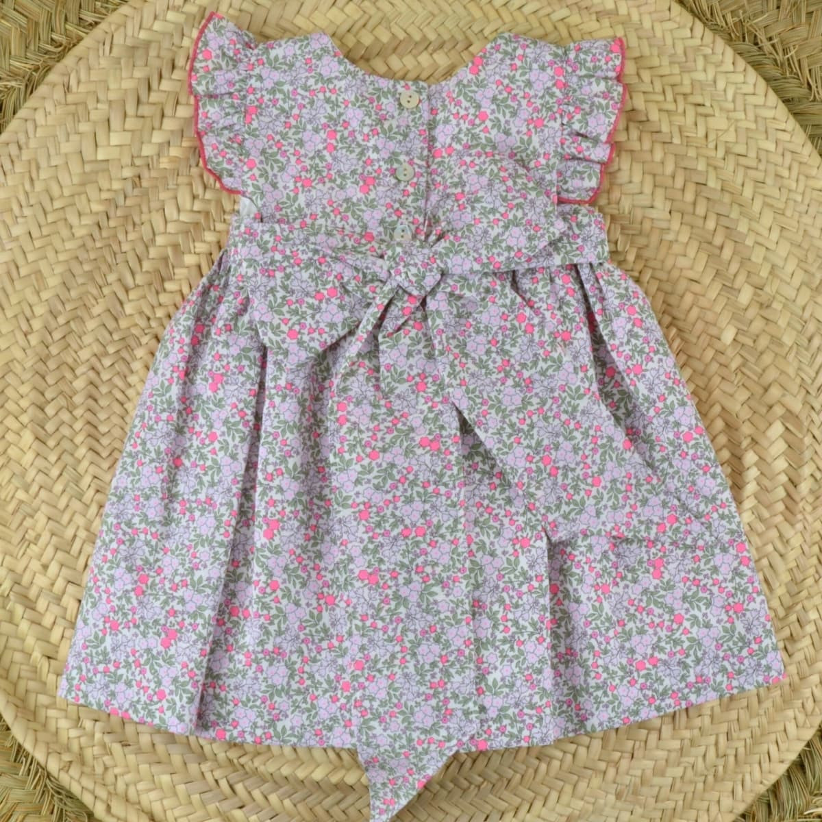 Vestido NIDO DE ABEJA FUCSIA