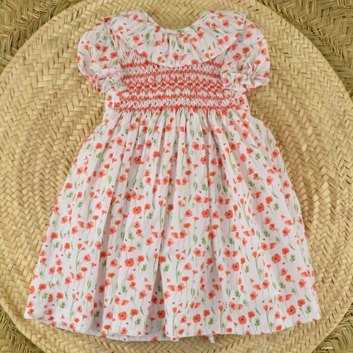 Vestido NIDO DE ABEJA ROJO