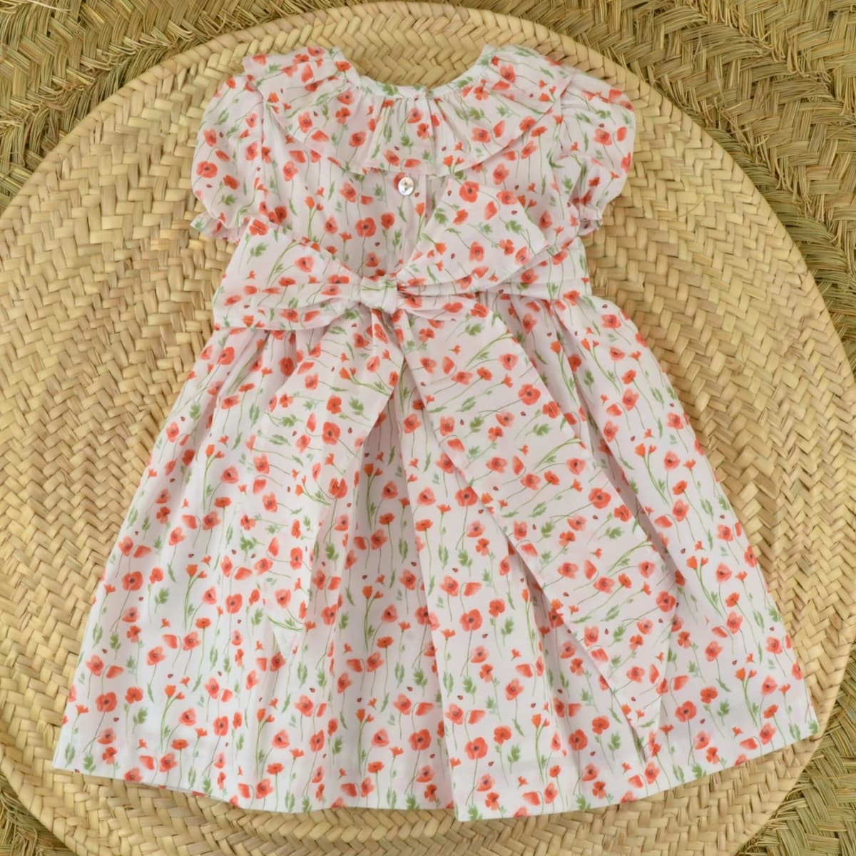 Vestido NIDO DE ABEJA ROJO