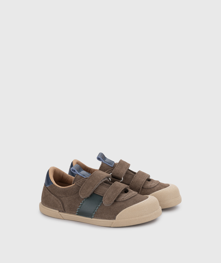 TENIS BICOLOR MARRON