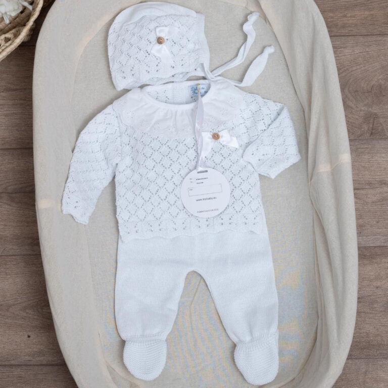 CONJUNTO DE POLAINA CON CAPOTA BLANCO