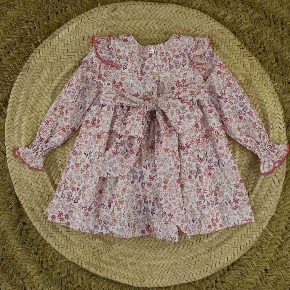 VESTIDO NIDO DE ABEJA DAHLIA ROSA