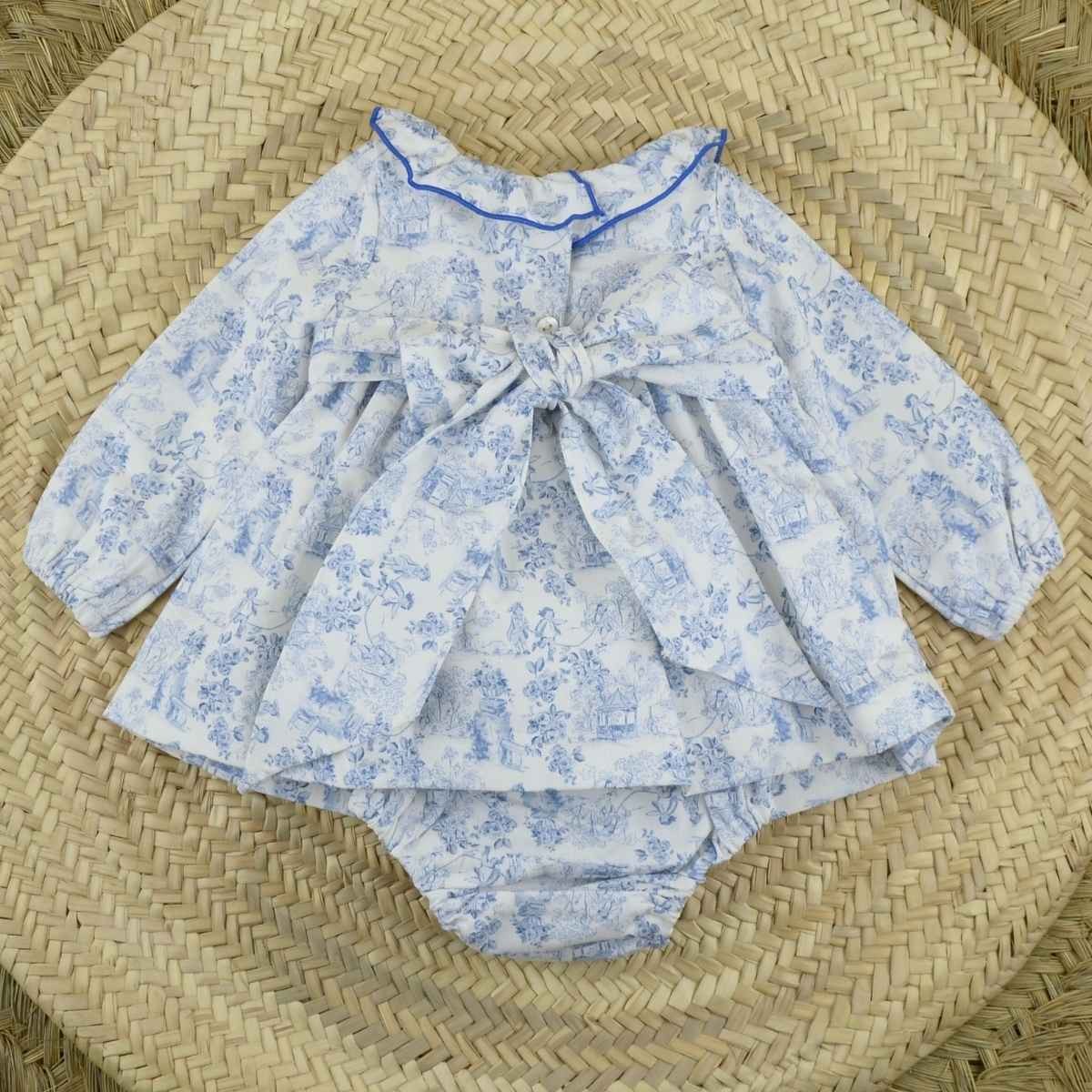 JESUSITO AZUL NIDO DE ABEJA PORCELANA AZUL
