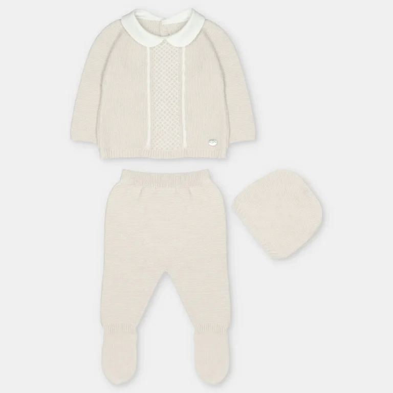 CONJUNTO PRIMERA PUESTA CON CAPOTA PUNTO NIÑO ALLER BEIGE