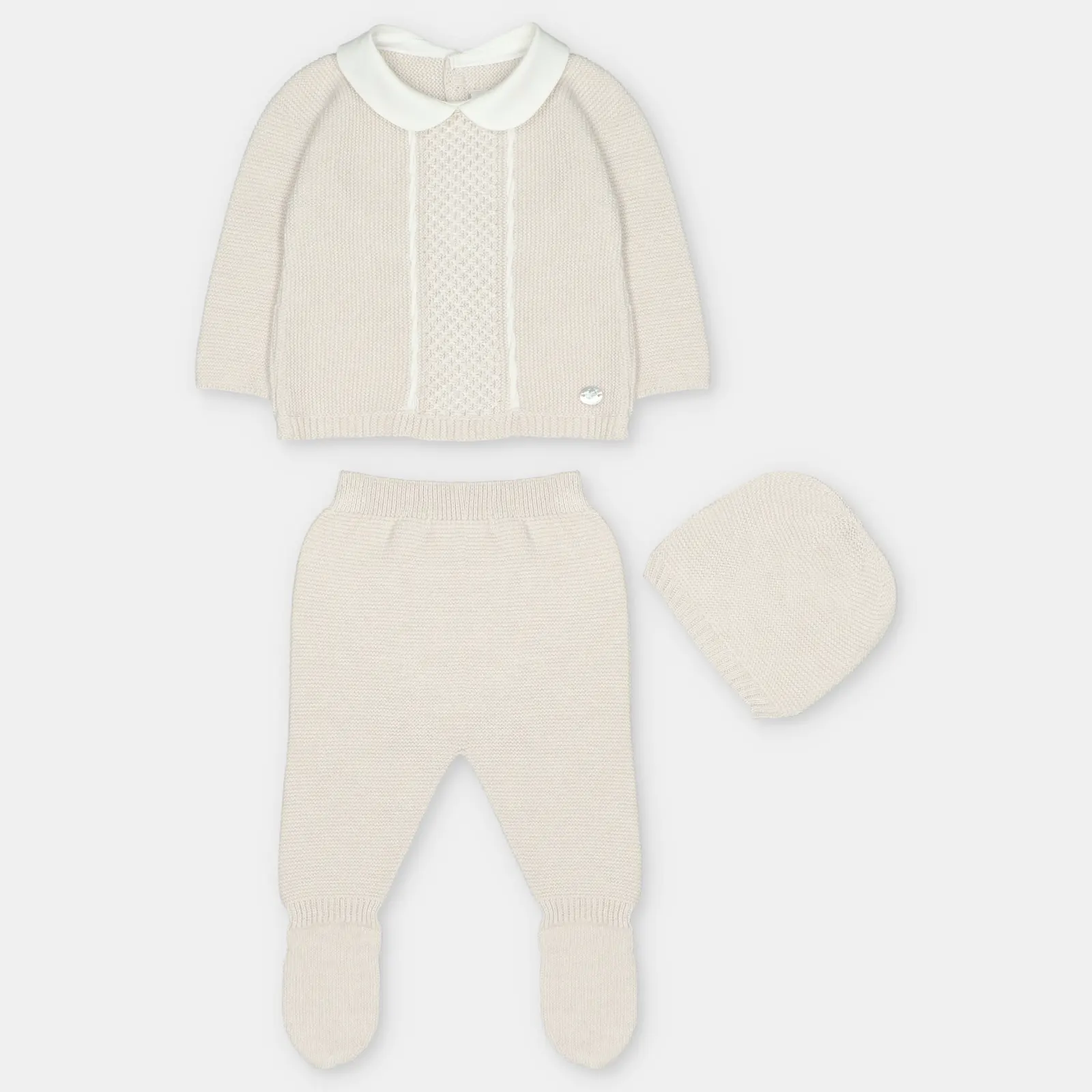 CONJUNTO PRIMERA PUESTA CON CAPOTA PUNTO NIÑO ALLER BEIGE