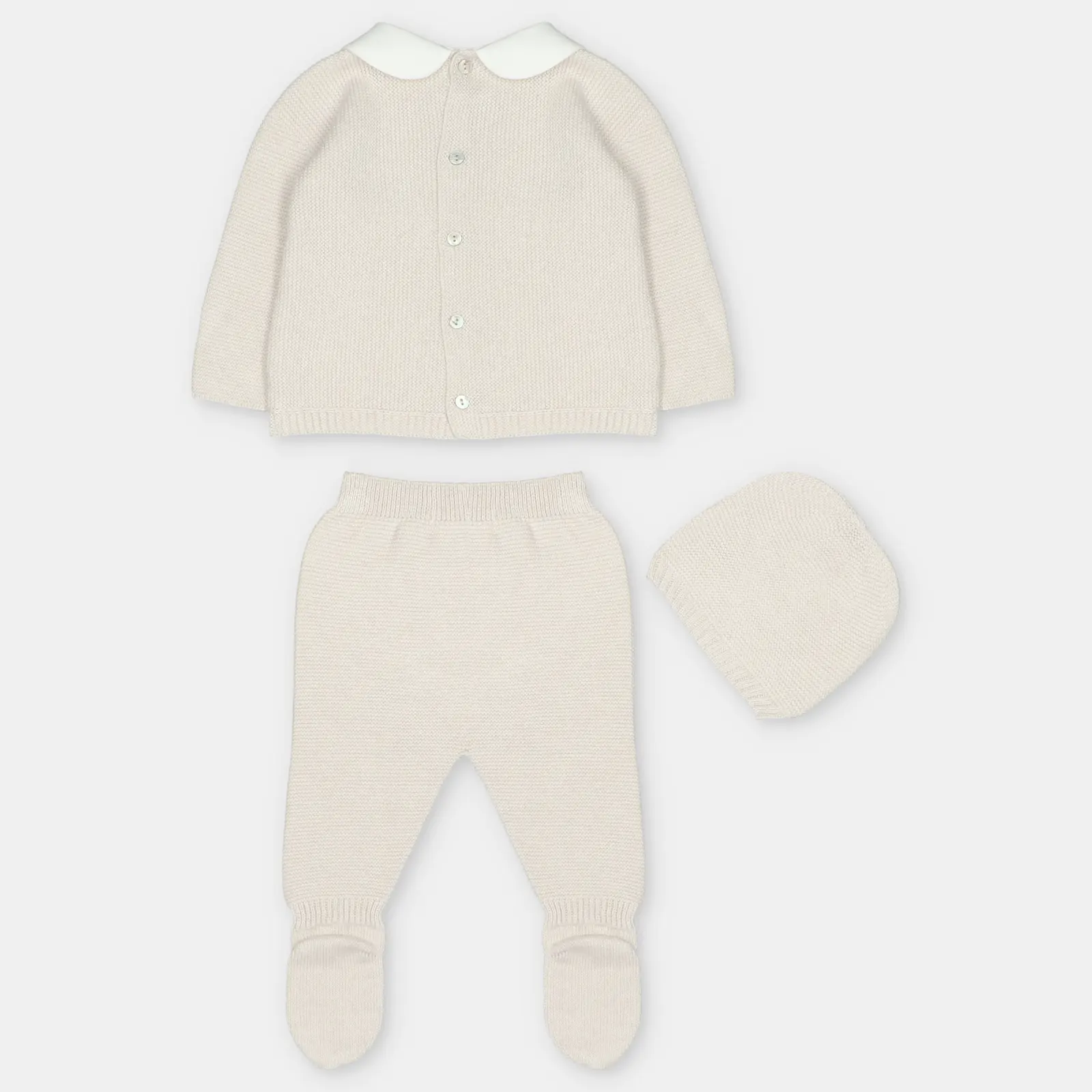 CONJUNTO PRIMERA PUESTA CON CAPOTA PUNTO NIÑO ALLER BEIGE