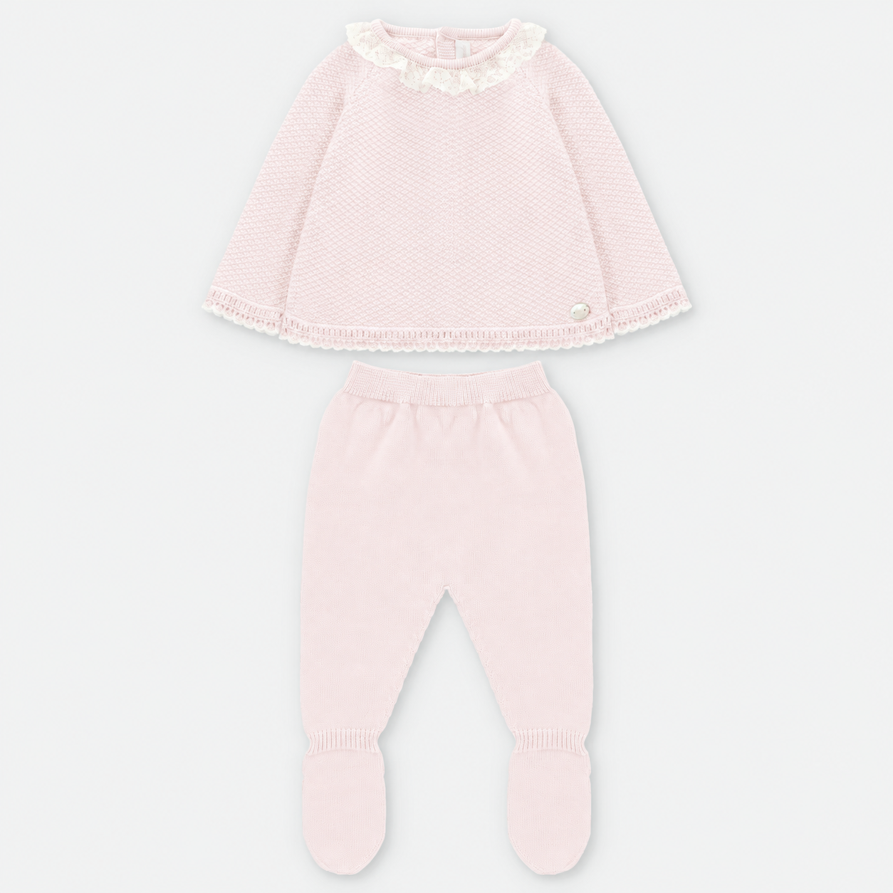 CONJUNTO PRIMERA PUESTA PUNTO NIÑA QUEBEC ROSA BEBÉ