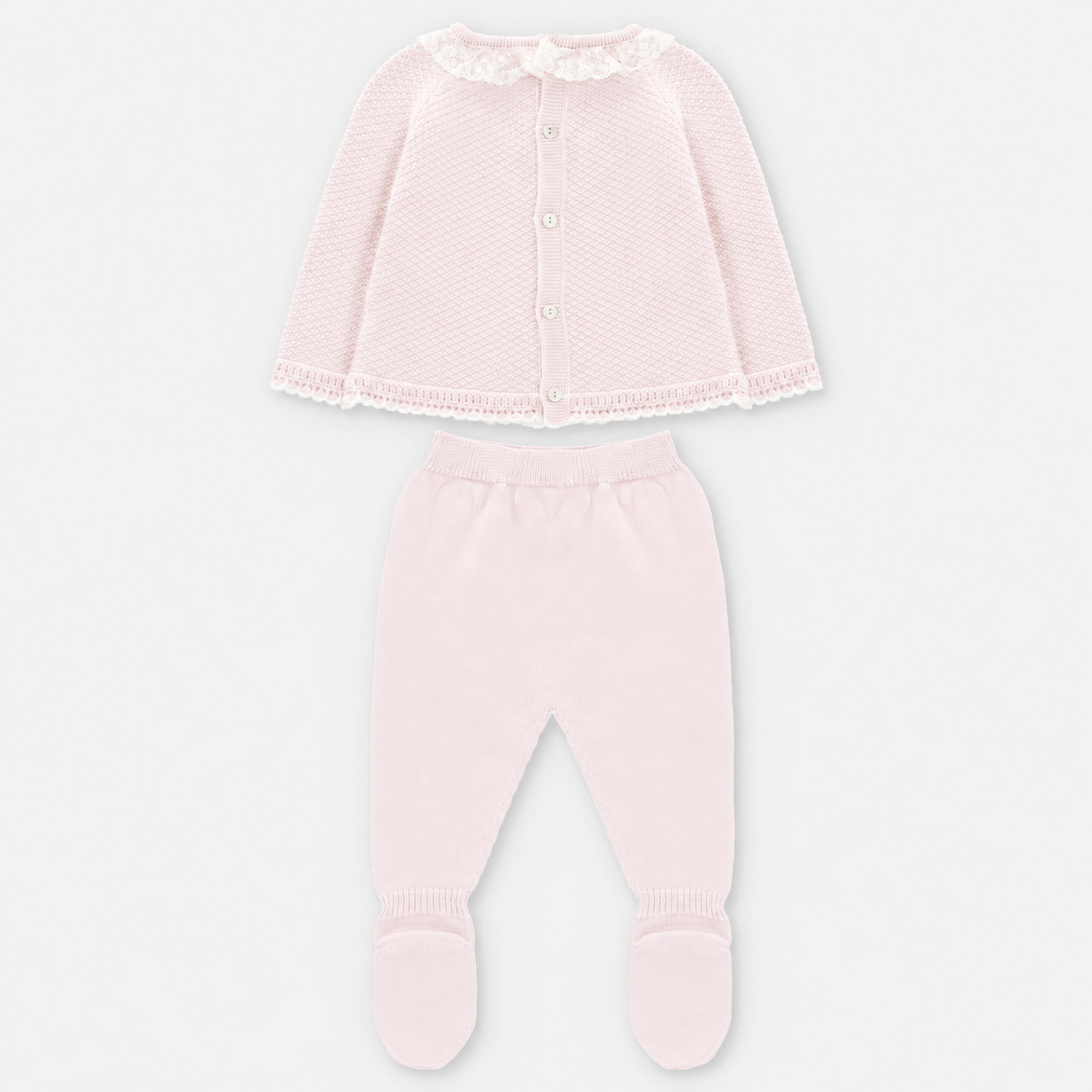 CONJUNTO PRIMERA PUESTA PUNTO NIÑA QUEBEC ROSA BEBÉ
