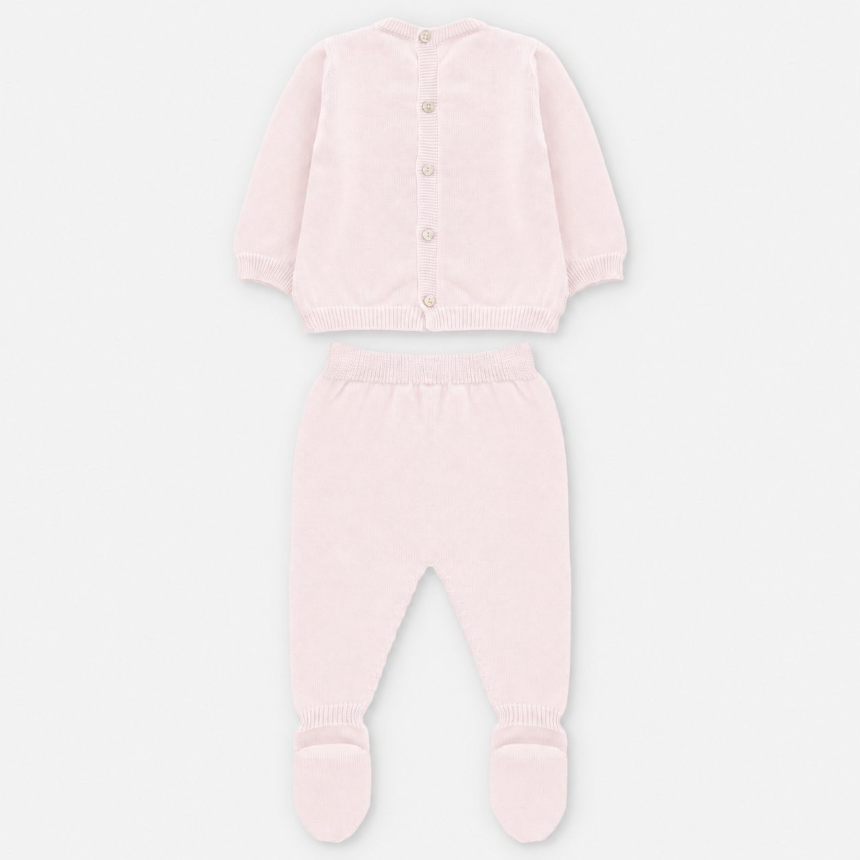 CONJUNTO PRIMERA PUESTA PUNTO UNISEX OSO MONTREAL ROSA BEBÉ
