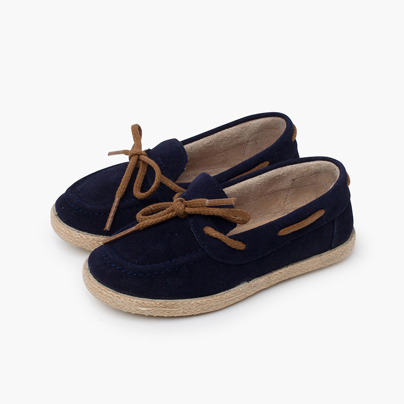 MOCASINES SERRAJE CORDÓN SUELA YUTE AZUL MARINO