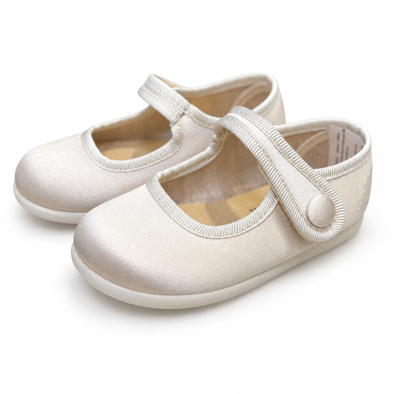 MERCEDITAS VELCRO BOTON SATEN BEIGE