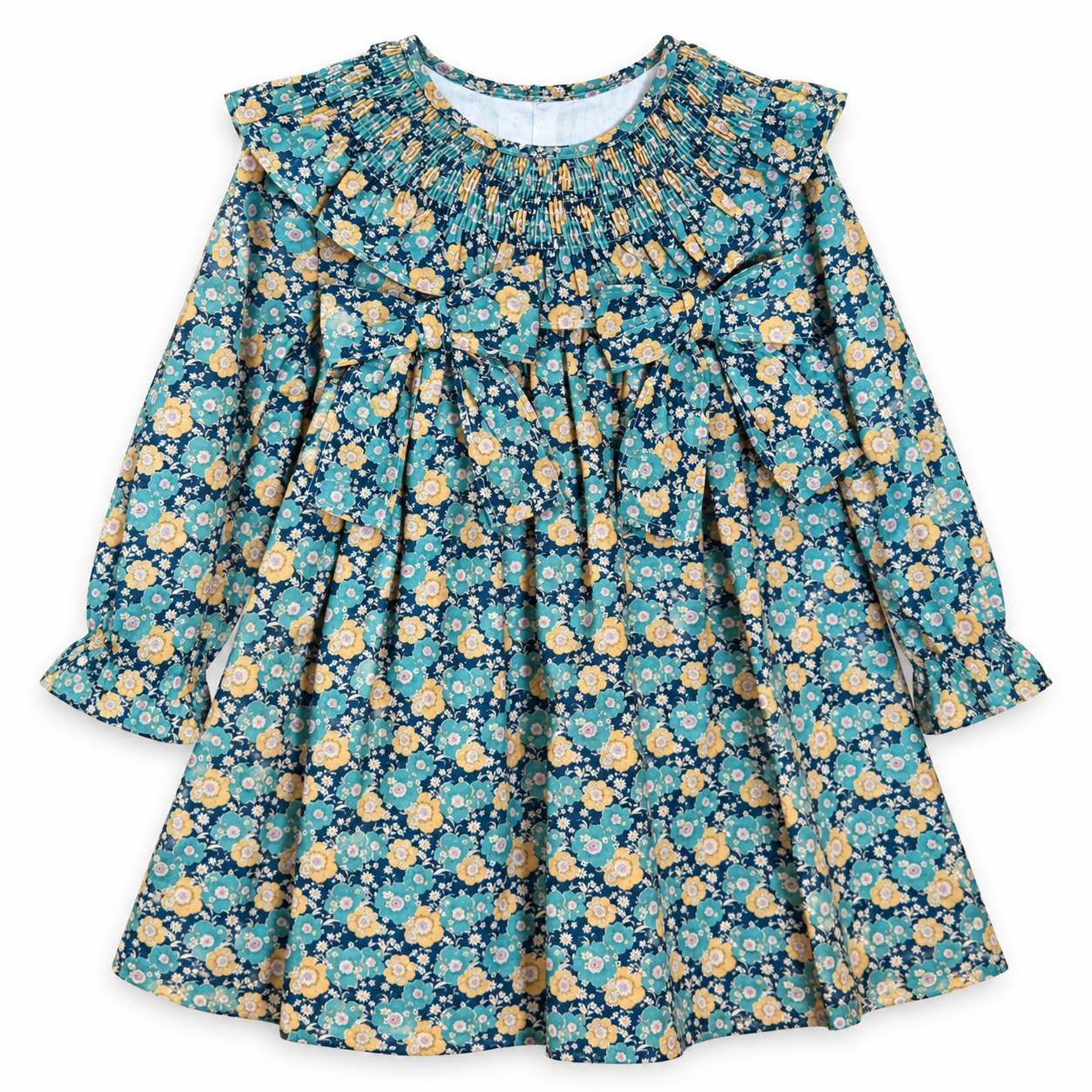 VESTIDO INFANTIL MANGA LARGA - ART. 5181 "FAMILIA LONDRES" AZAFATA