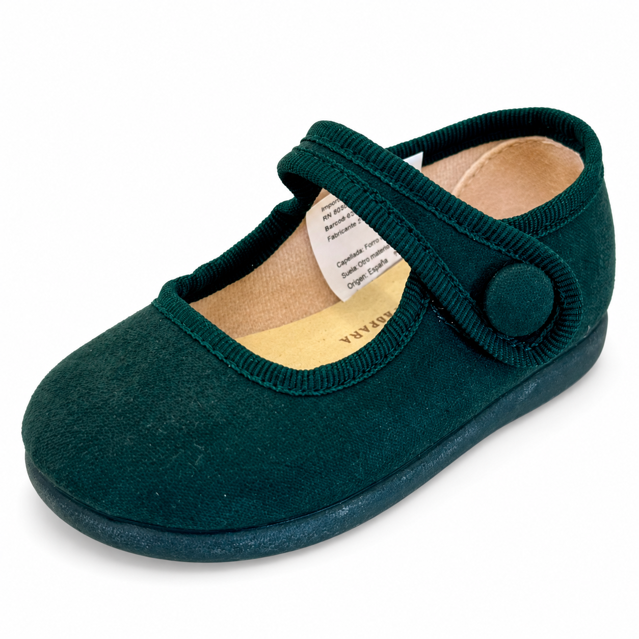 BALETA CON BOTON SERRATEX VERDE BOTELLA
